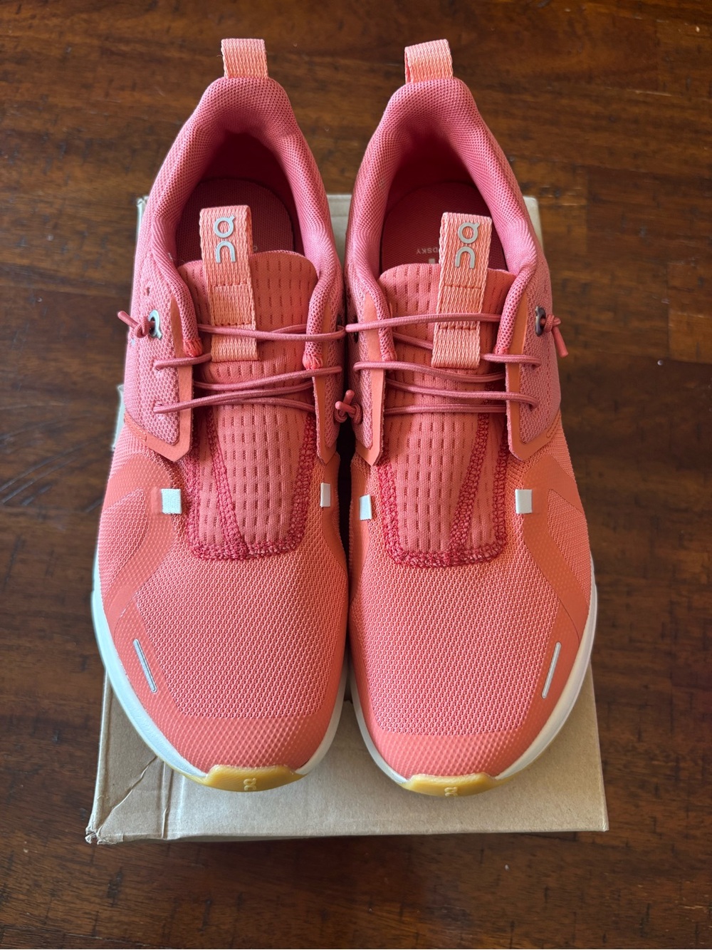 Kids Coral-Orange Athletic Sneakers - Lightweight Comfort